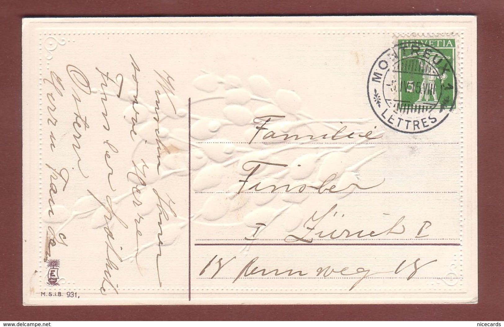 Branches à Minons - JOYEUSES PÂQUES - Relief / Präge - 1915 - Pasen