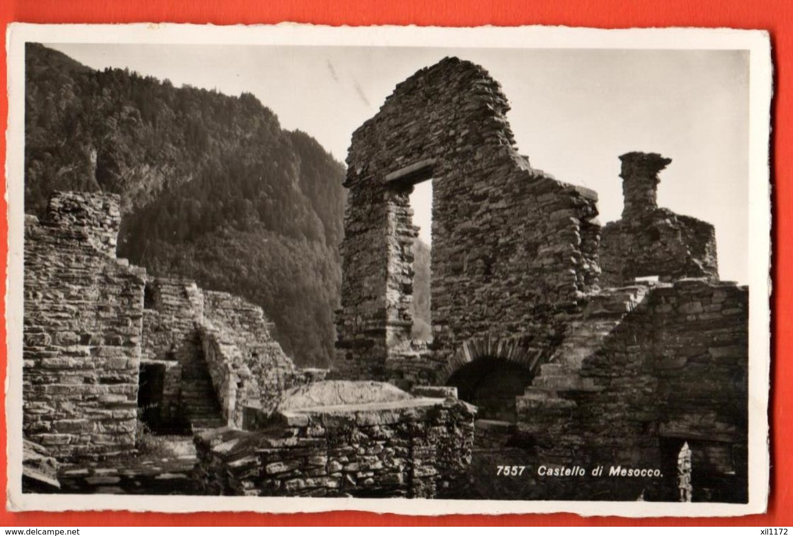 PCN-05 Castello Di Mesocco  Künzli 7557.  Viaggiata In 1940 - Mesocco