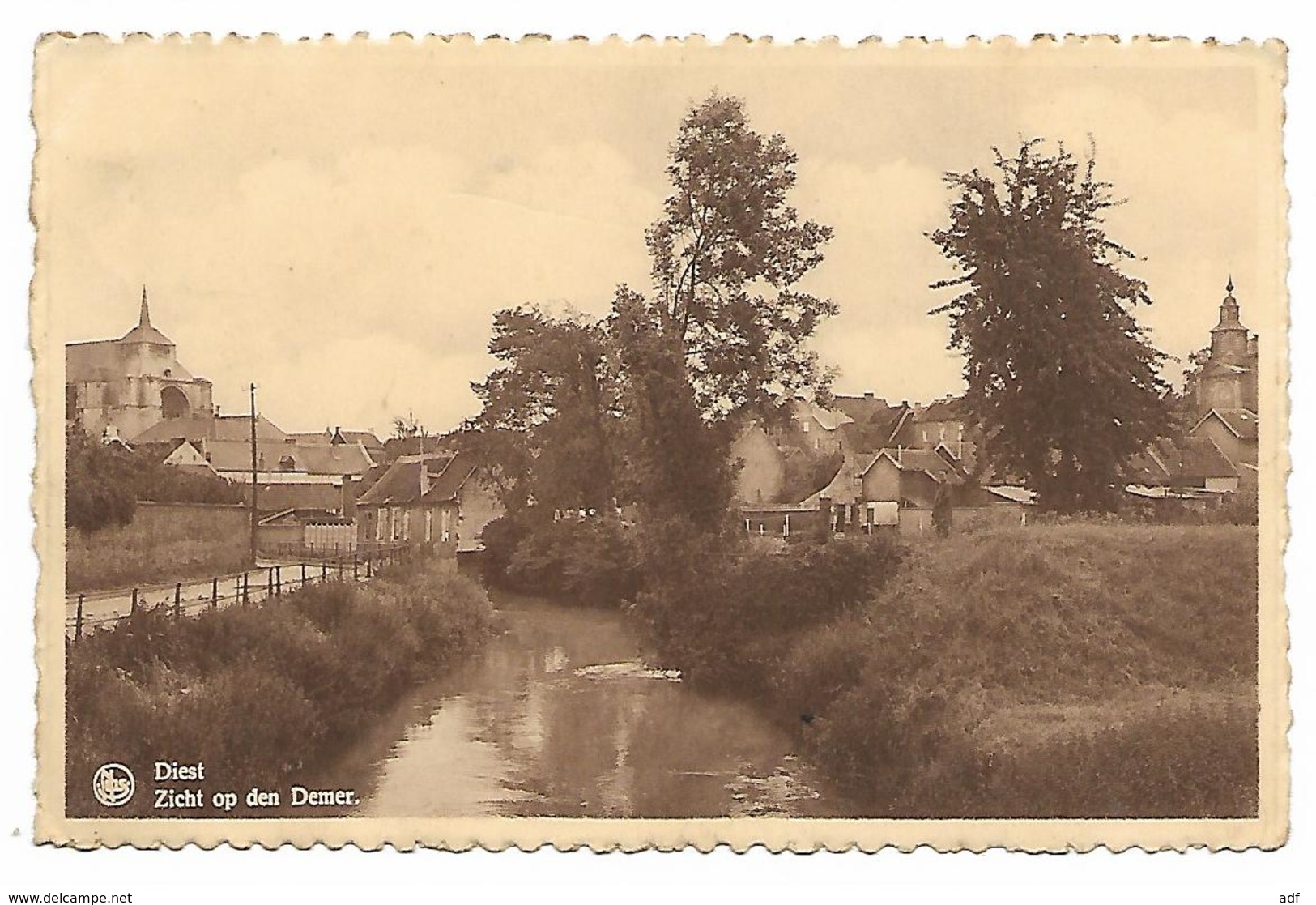 CPSM DIEST, ZICHT OP DEN DEMER, Format 9 Cm Sur 14 Cm Environ, BRABANT FLAMAND, BELGIQUE - Diest