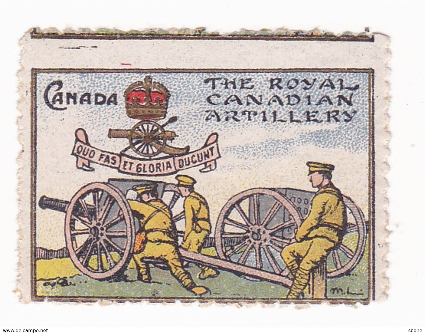 Vignette Militaire Delandre - Canada - The Royal Canadian Artillery - Vignette Militari