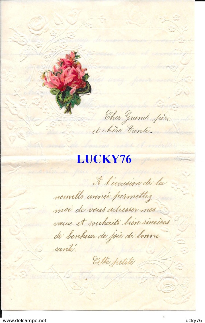 Lettre Sur Papier Gauffré Et Decoupis 1931 (pliure Centrale) - Manuscripts