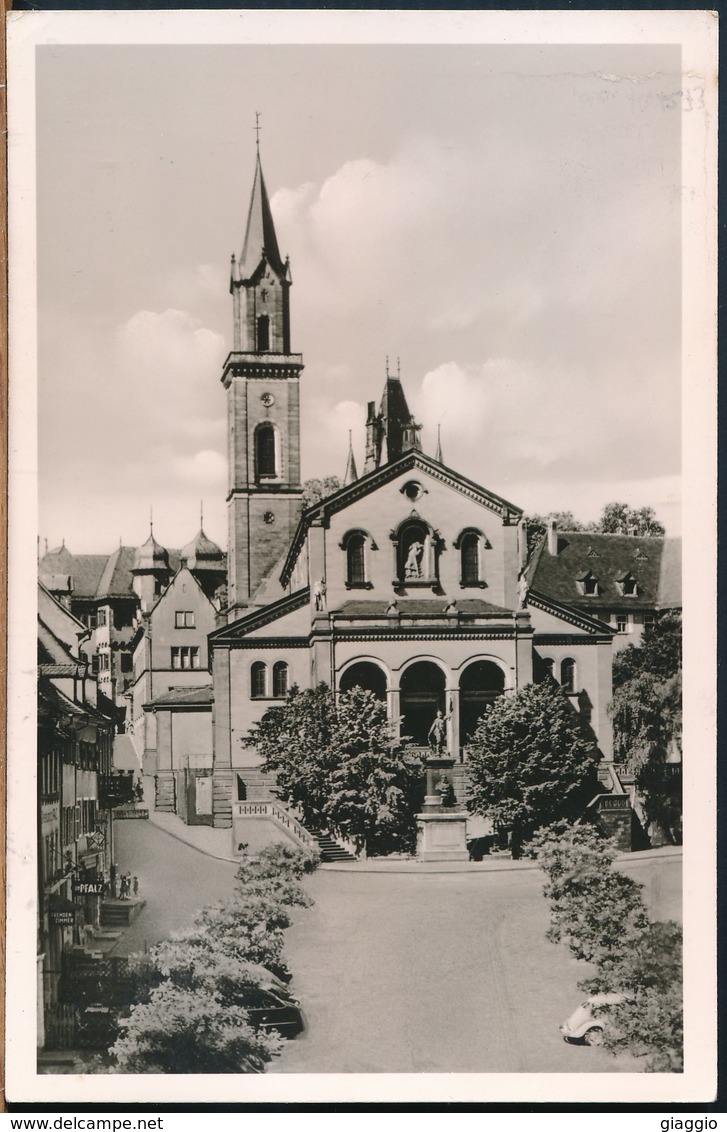 °°° 17498 - GERMANY - WEINHEIM - BERGSTRASSE , LAURENTIUSKIRCHE - 1974 With Stamps °°° - Weinheim