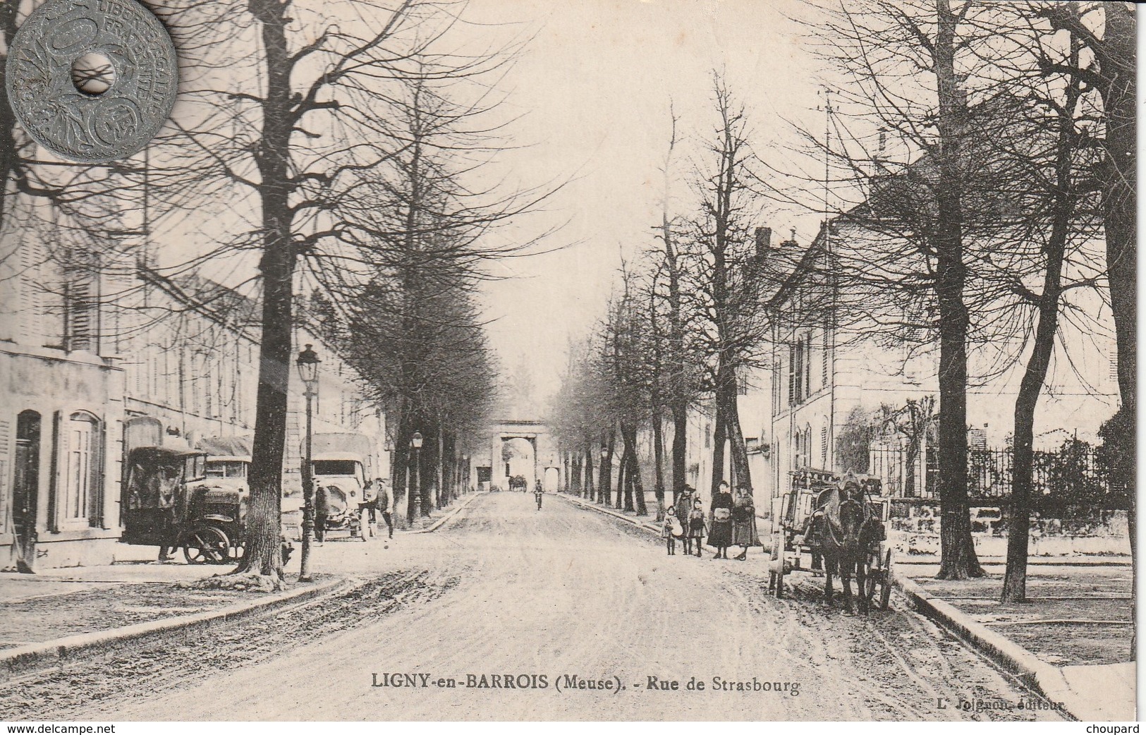 55 - Carte Postale Ancienne De  LIGNY E BARROIS  Rue De Stasbourg - Ligny En Barrois