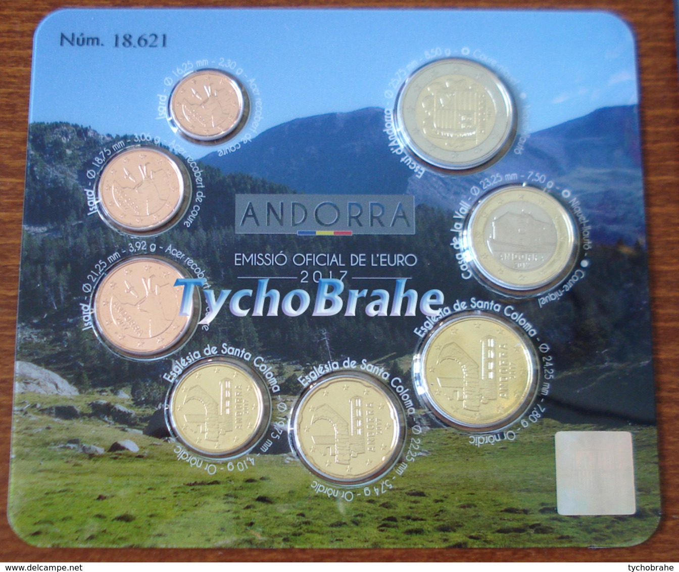 BU ANDORRA ANDORRE 2017 UNC KMS 8 Coins - STGL Euro Set Divisionale Brilliant Universal - Andorra