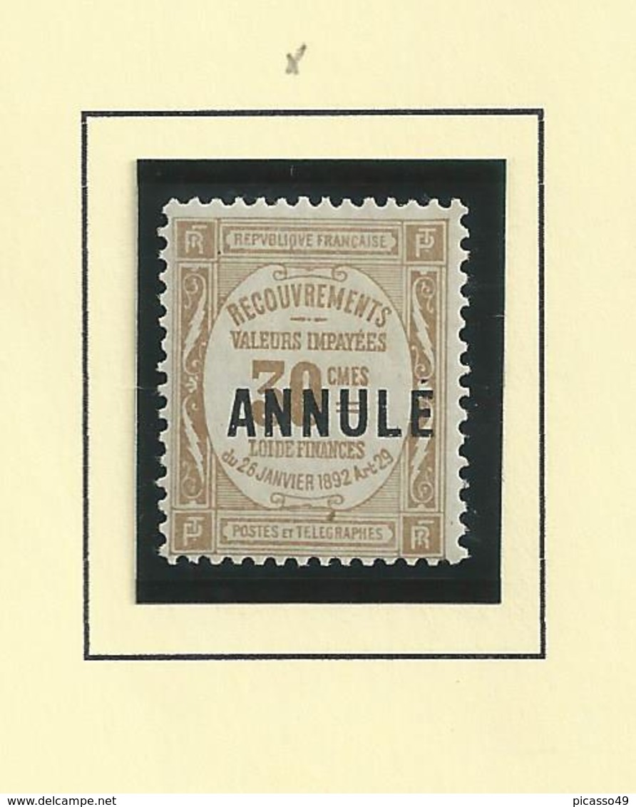 Timbre Type Taxe Recouvrement  N° 46 Ci 1 Yvert , N° 25 Maury Neuf Avec Charnière * - Lehrkurse