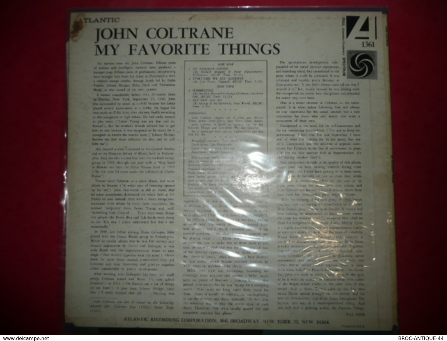 LP33 N°1427 - JOHN COLTRANE - MY FAVORITE THINGS - COMPILATION 4 TITRES - Jazz