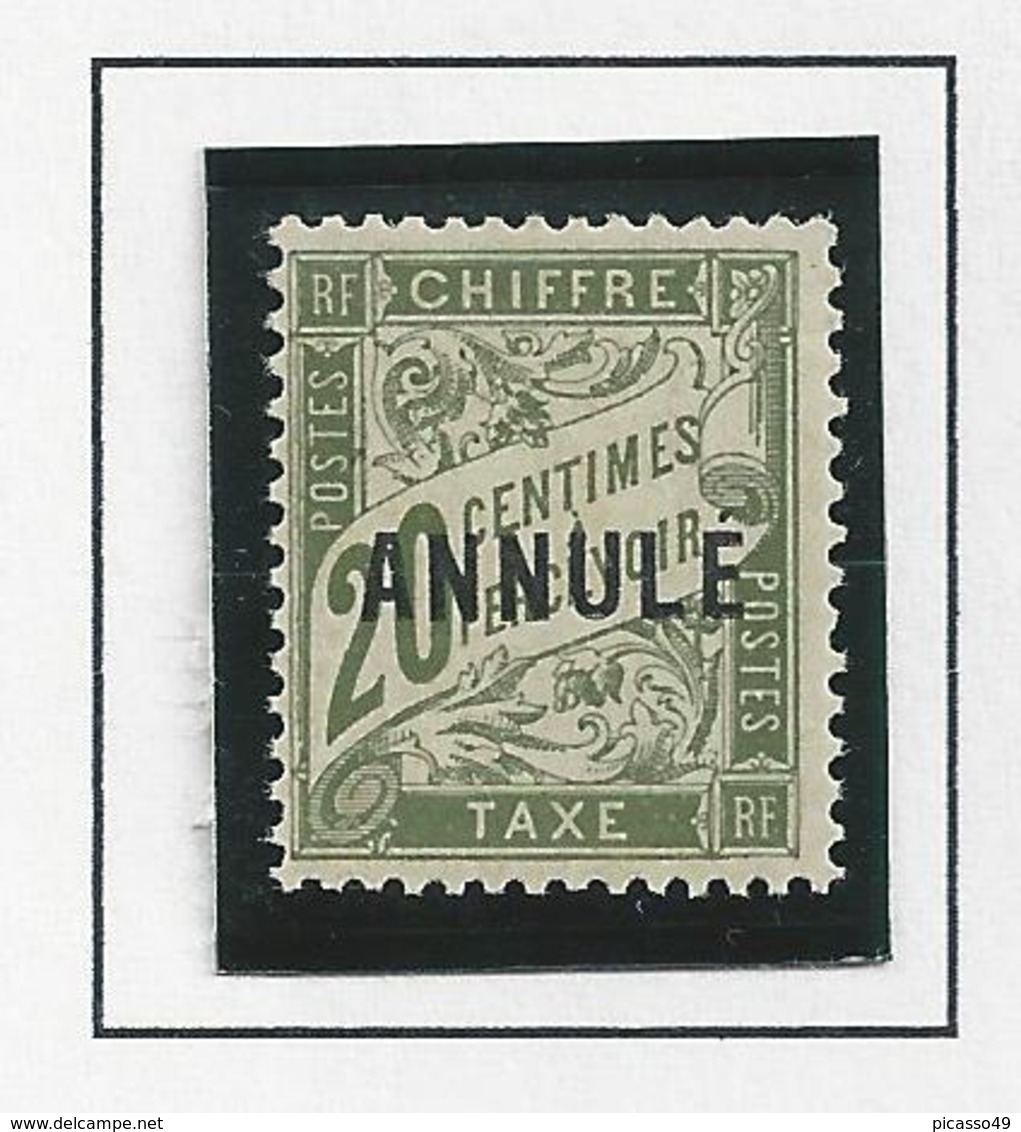 Timbre Taxe , Cours D'instruction 20cvert N°31 CI 1 Neuf **surcharge Basse De 1911 - Lehrkurse