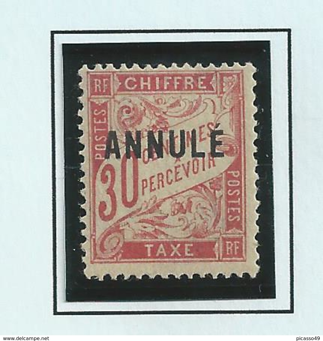 Timbre Taxe , Cours D'instruction 30c Rouge N°33 CI 1 Neuf * Surcharge Haute De 1923 - Lehrkurse