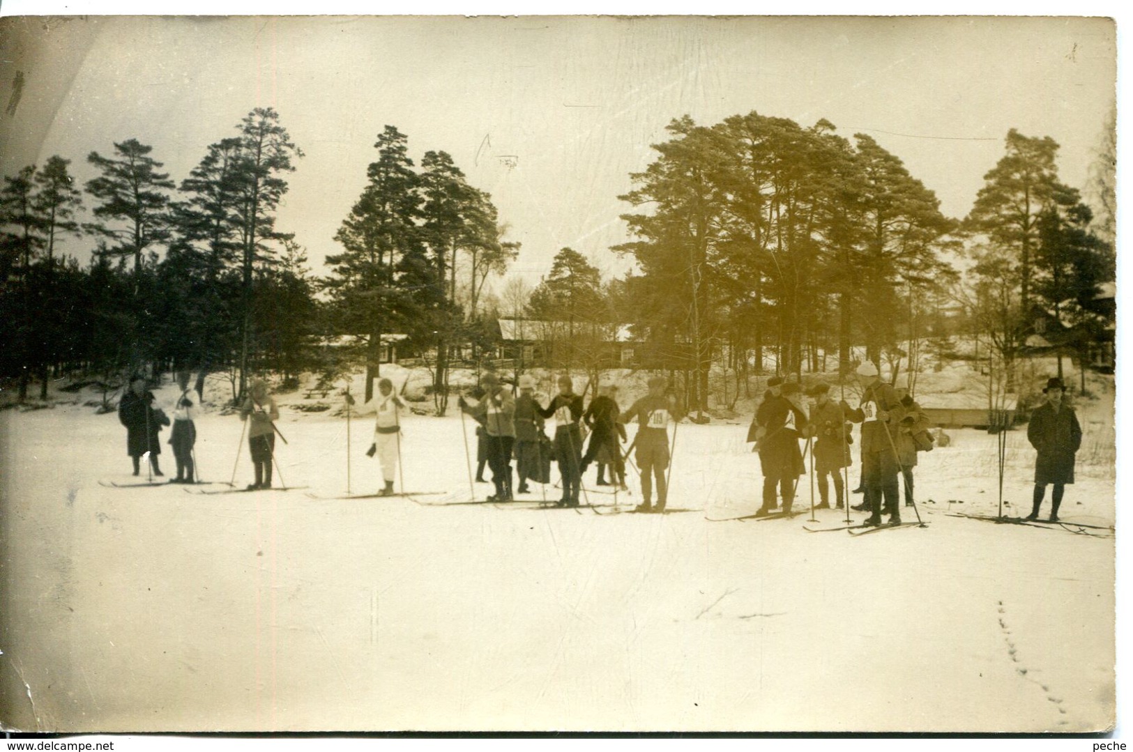 N°1928 T -carte Photo Compétition Ski De Fond - Sports D'hiver