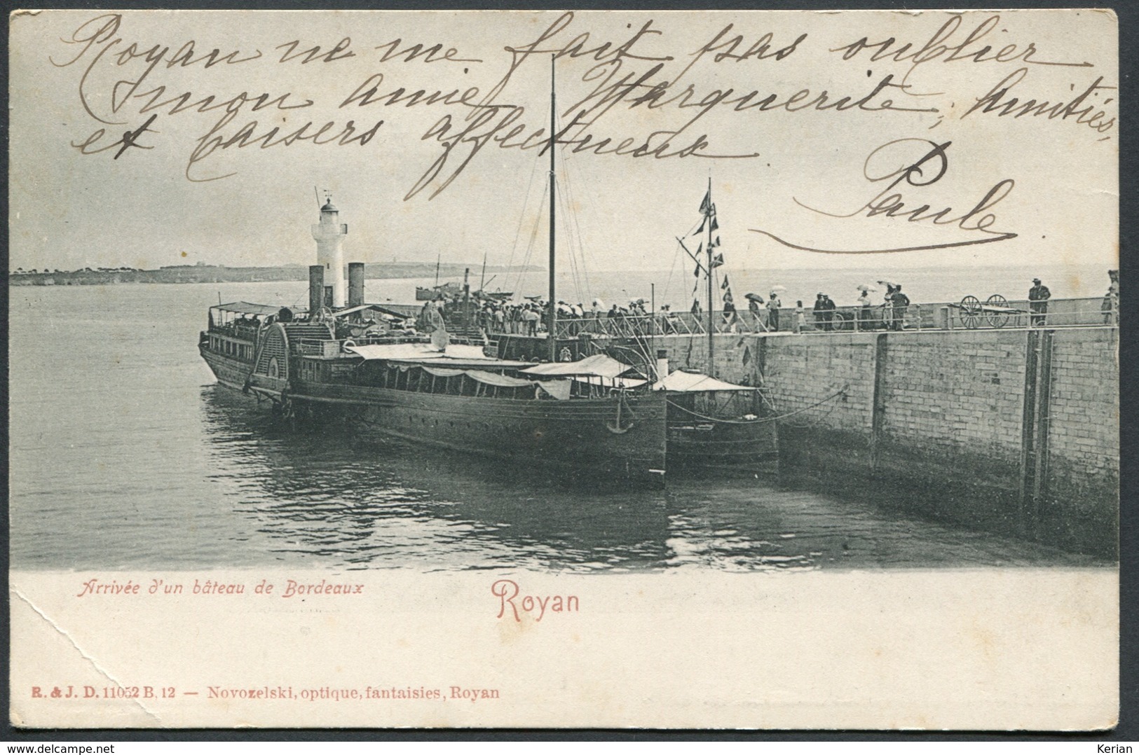 Royan - Arrivée D'un Bâteau De Bordeaux - R. & J. D. 11052 B.12 - Voir 2 Scans - Royan