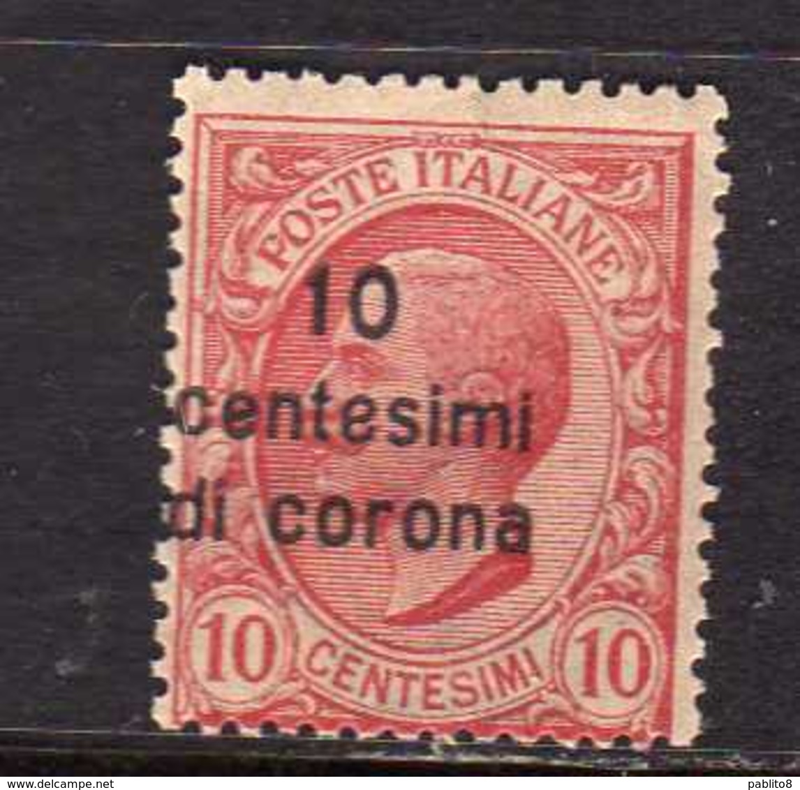 DALMAZIA 1921 - 1922 VARIETA VARIETY SOPRASTAMPATO D'ITALIA ITALY SURCHARGED CENT. 10 SU 10c MNH - Dalmatien