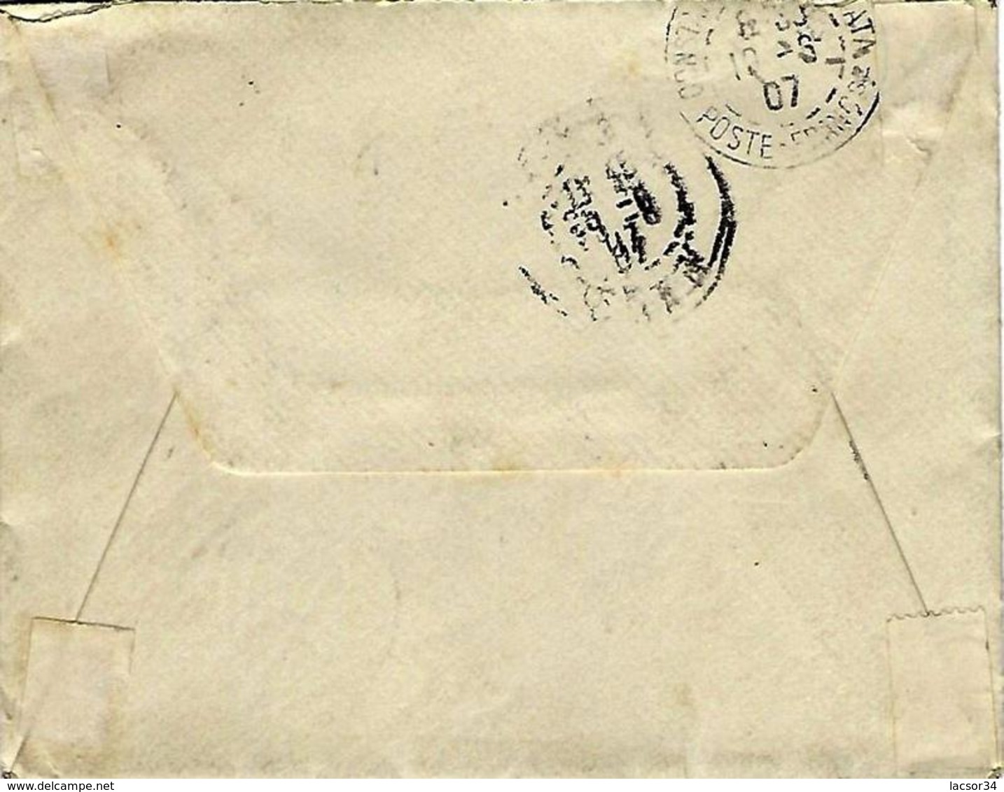 1907 BFE Lettre Trébizonde Constantinople Alger - 1900-02 Mouchon