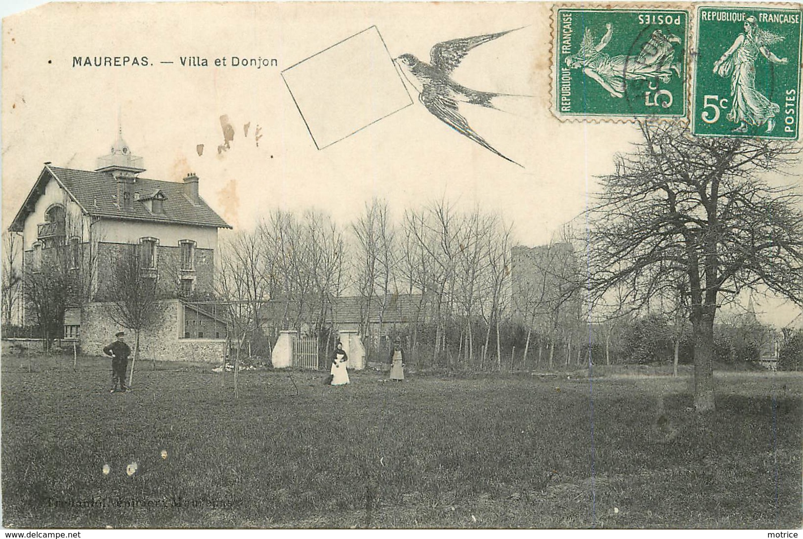 MAUREPAS - Villa Et Donjon.(carte Vendue En L'état) - Maurepas