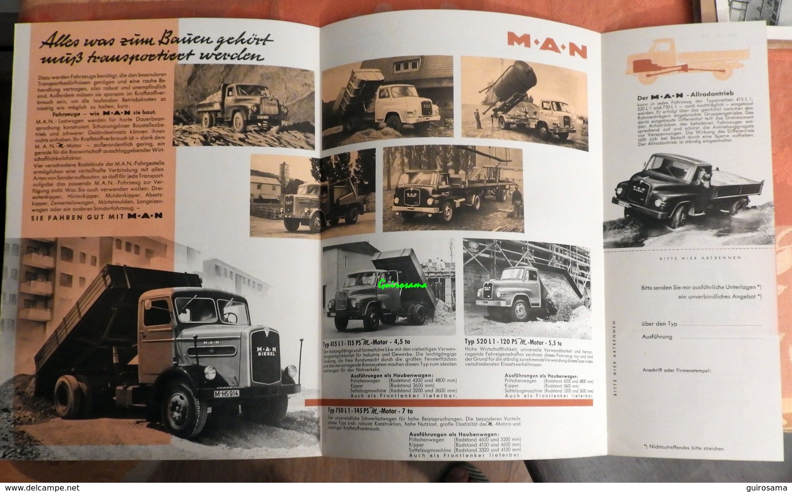 MAN - Lastwagen - Truck - Camion Des Travaux Publics - Munich - 1959 - Cars