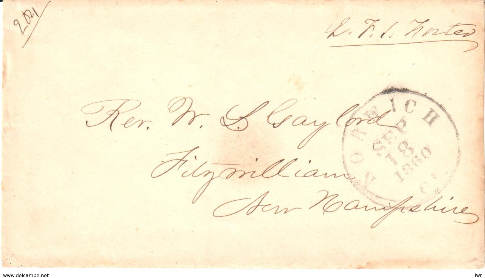 USA - Free Frank Cover - L. F. S. Foster MC - 1860 - Other & Unclassified