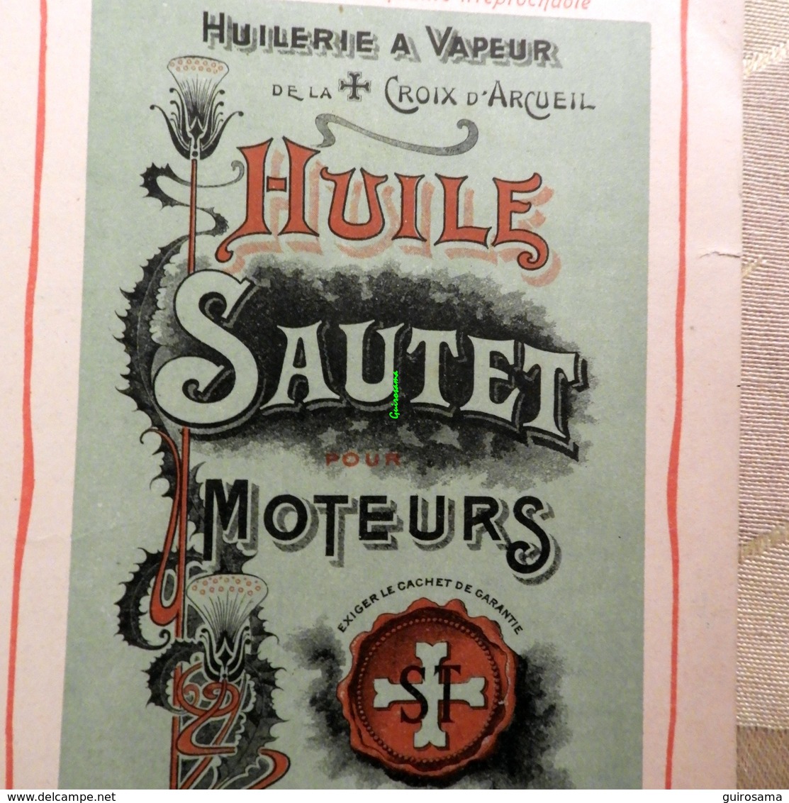 Huile Sautet Pour Moteurs - Montrouge - Vers 1910 ? - Automobile