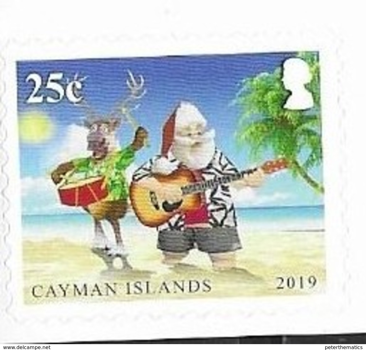 CAYMAN ISLANDS, 2019, MNH, CHRISTMAS, GUITARS, REINDEERS,  1 S/A VALUE Ex. BOOKLET - Natale