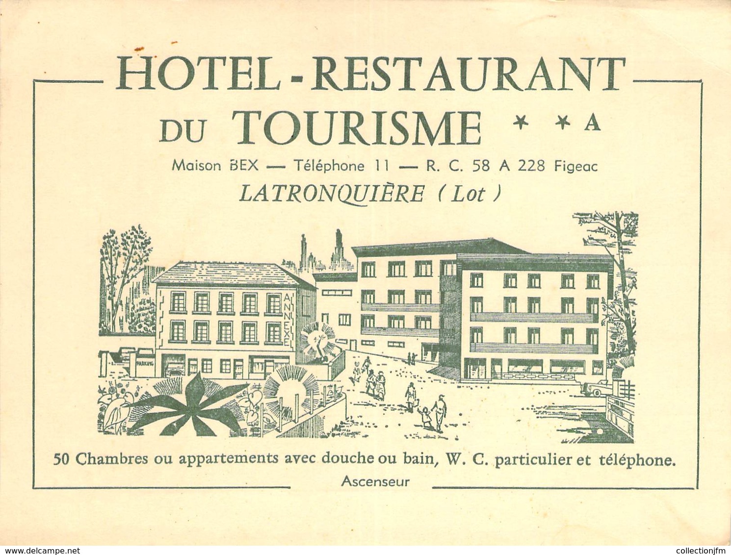 CPA / CARTE DE VISITE  FRANCE 46 "Latronquière; Hotel Restaurant" - Latronquiere