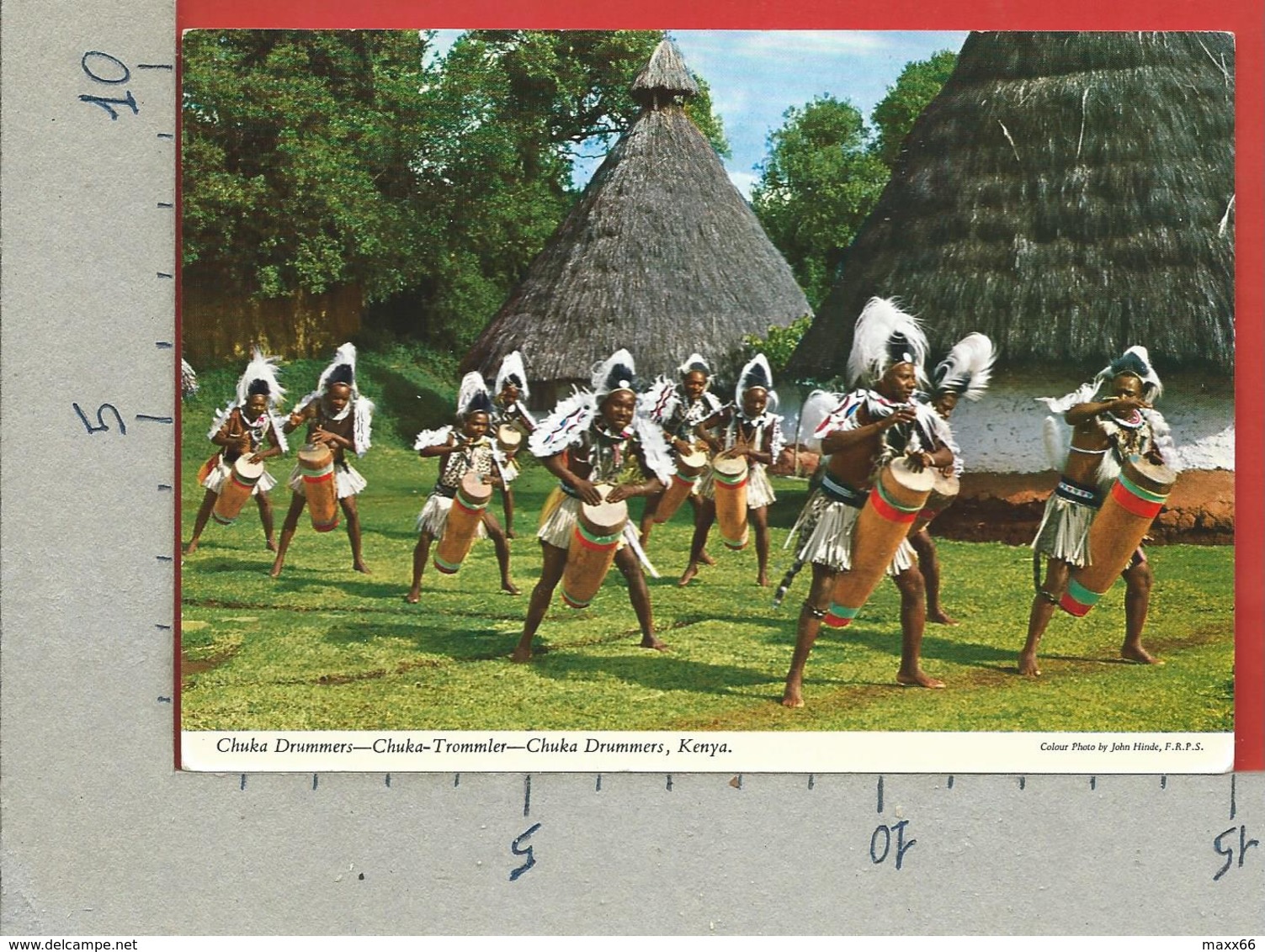 CARTOLINA VG KENIA - Chuka Drummers - 10 X 15 - 1970 - Kenia