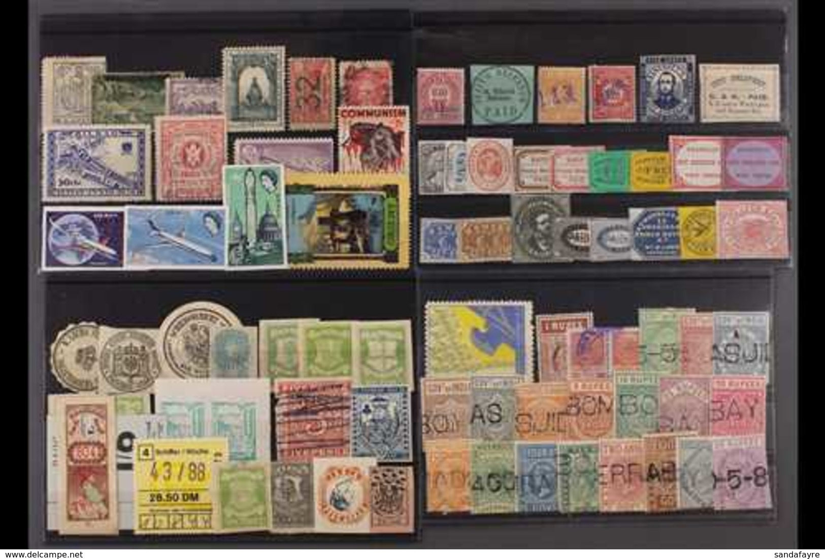 WORLDWIDE PHILATELIC CURIOSITIES ON STOCKCARDS A Fascinating And Valuable Hoard Randomly Displayed On About 50 Stockcard - Altri & Non Classificati