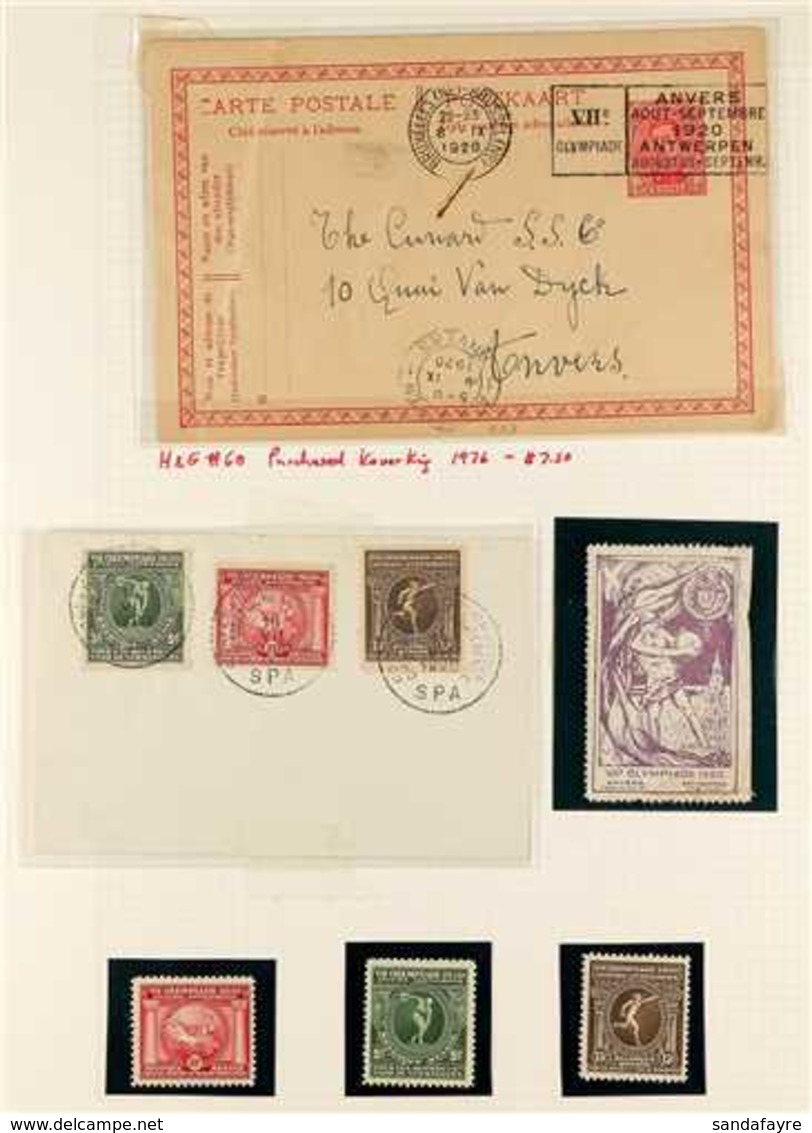 SPORT BELGIUM 1920-2000 Collection Of Chiefly Never Hinged Mint Stamps & Mini-sheets, First Day Covers And A Few Cards P - Unclassified