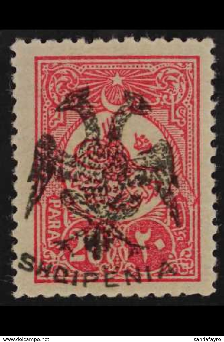 1913 20pa Rose Carmine, Pl II, SG 6 (Mi 6), Very Fine Mint. Signed Diena. For More Images, Please Visit Http://www.sanda - Albanien