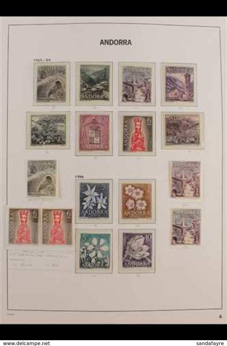 SPANISH POST OFFICES 1963-2009 NHM & VFM COLLECTION On Printed Album Pages That Includes The 1963-64 Set, 1966 Flowers S - Autres & Non Classés