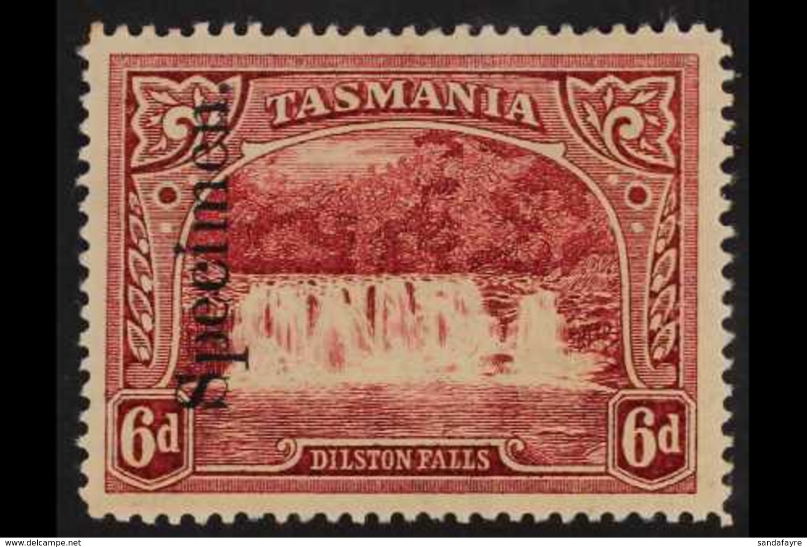 TASMANIA 1899 6d Lake Dilston Falls, SG 236, Overprinted "Specimen", Very Fine Mint. For More Images, Please Visit Http: - Sonstige & Ohne Zuordnung