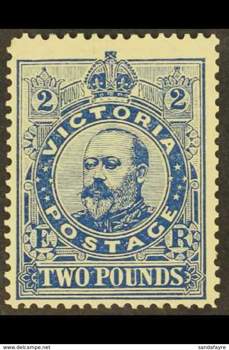 VICTORIA 1901-10 £2 Deep Blue Perf 12½, SG 400, Mint Large Part Og, A Fresh & Attractive Example Of This Scarce Stamp. F - Andere & Zonder Classificatie