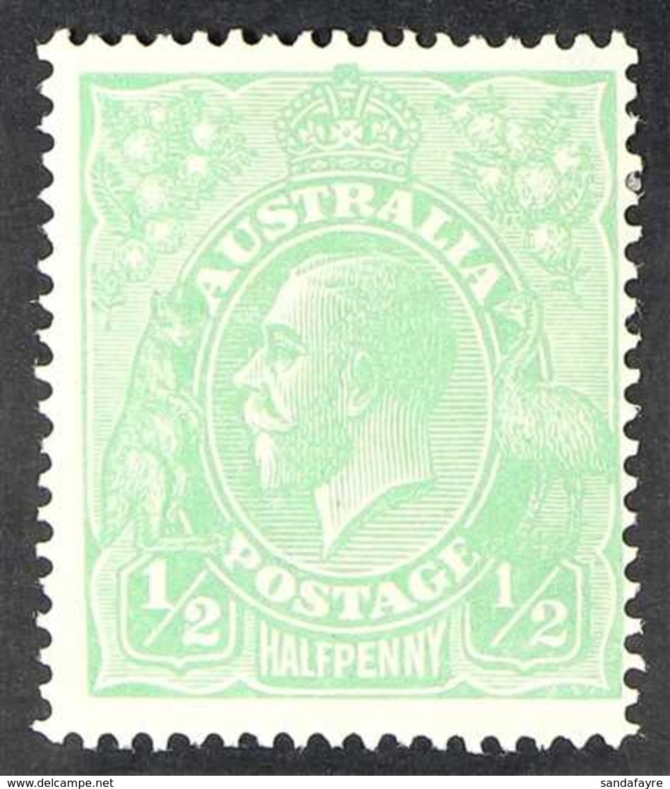 1918 ½d Green, Variety "Thin 1 In Fraction At Right", SG 48a, Very Fine Mint. For More Images, Please Visit Http://www.s - Altri & Non Classificati