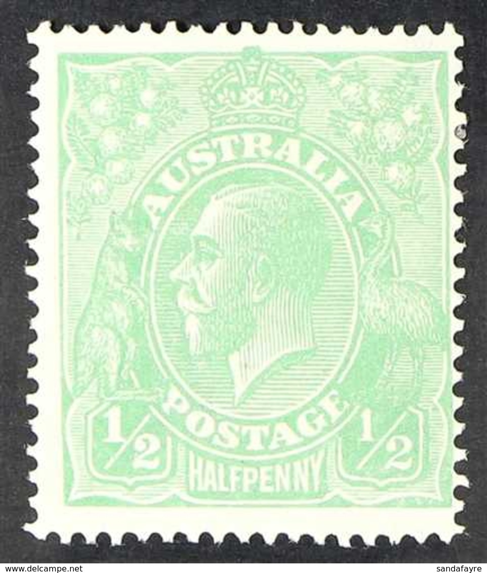 1918 ½d Green, Variety "Thin 1 In Fraction At Right", SG 48a, Very Fine Mint. For More Images, Please Visit Http://www.s - Andere & Zonder Classificatie