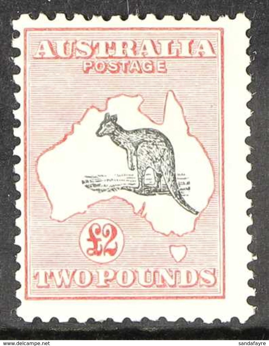 1930 £2 Black & Rose "Roo" (Die II), Perf 12, Multi Crown A Wmk, SG 114, Mint Lightly Hinged, Centred To Top Left. A Lov - Andere & Zonder Classificatie