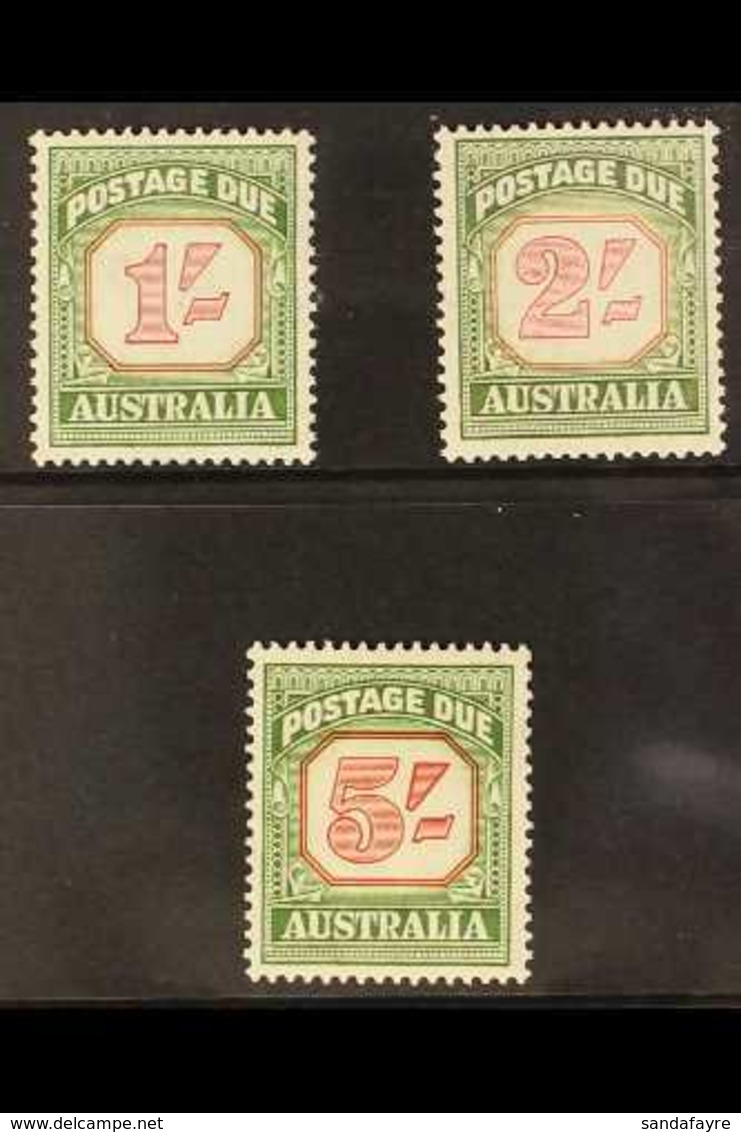 POSTAGE DUE 1953-59 Carmine & Deep Green Set, SG D129a/31a, Never Hinged Mint. Superb (3 Stamps) For More Images, Please - Other & Unclassified