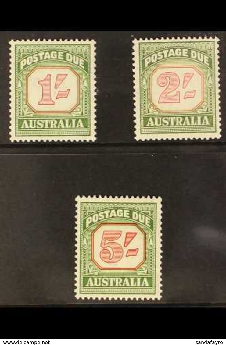 POSTAGE DUE 1953-59 Carmine & Deep Green Set, SG D129a/31a, Never Hinged Mint. Superb (3 Stamps) For More Images, Please - Andere & Zonder Classificatie