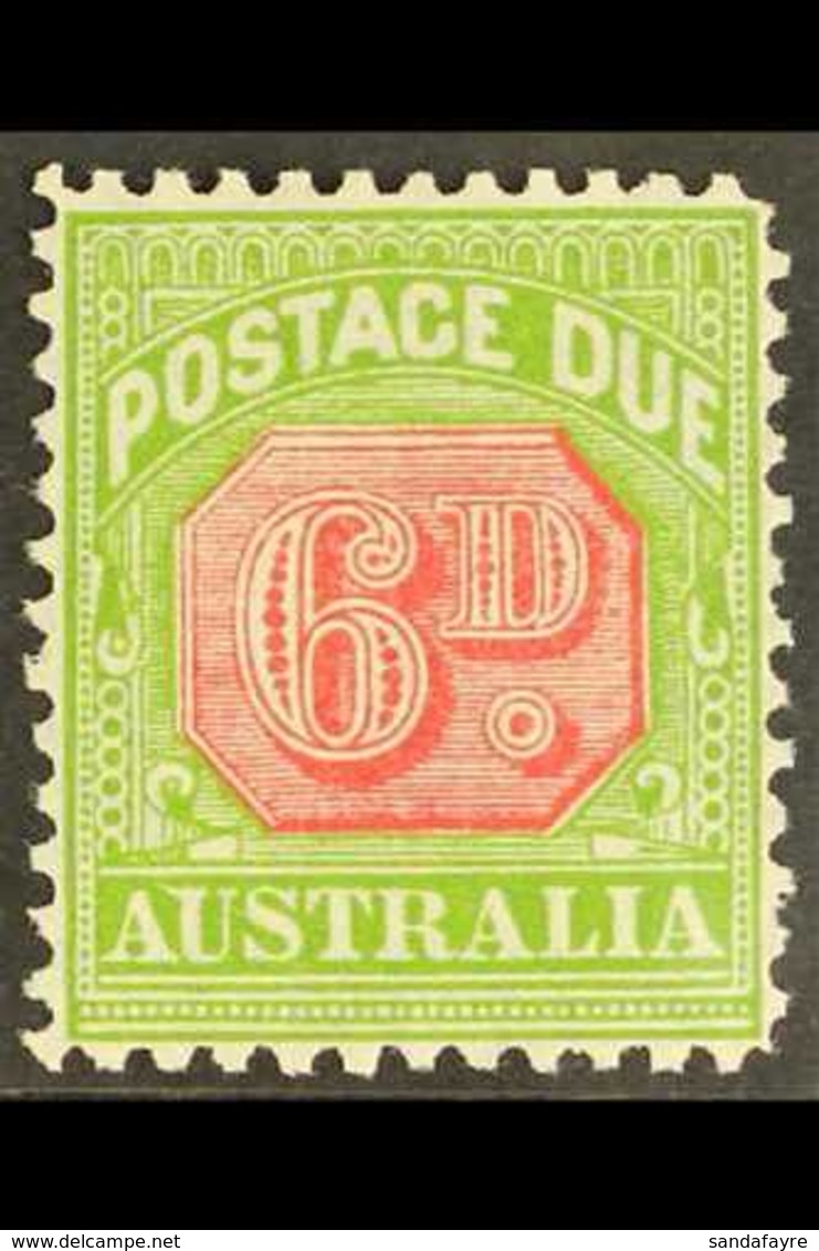 POSTAGE DUES 1931 6d Carmine And Yellow Green, Perf 11, SG D110, Very Fine Mint. For More Images, Please Visit Http://ww - Other & Unclassified