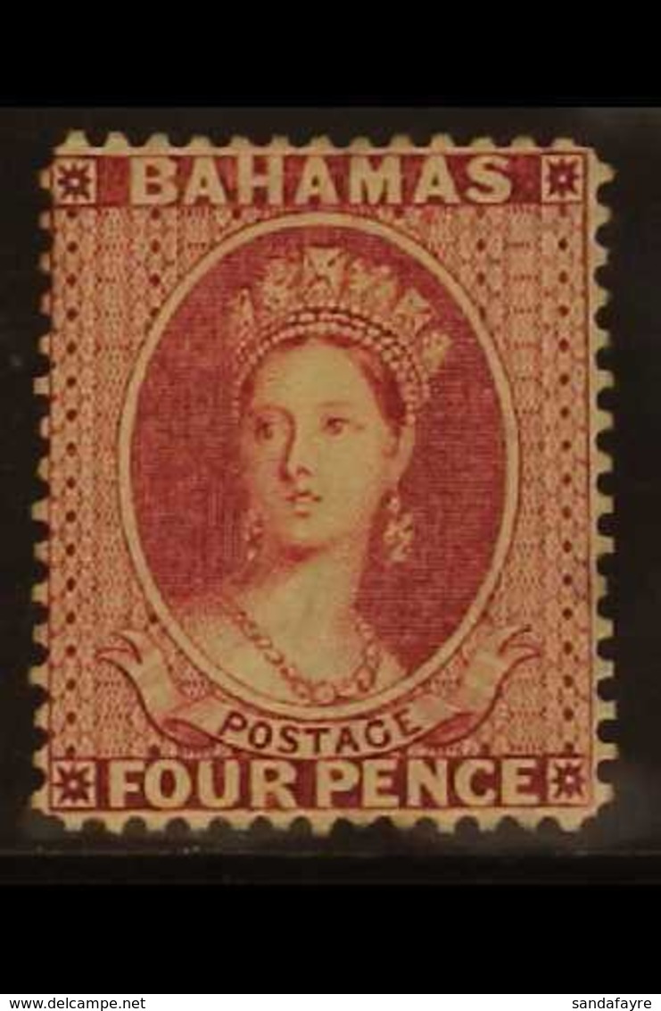1863-77 4d Rose Lake Perf 14, SG 37, Fine Mint Part Og, Fresh, With BPA Photo-certificate For More Images, Please Visit  - Other & Unclassified