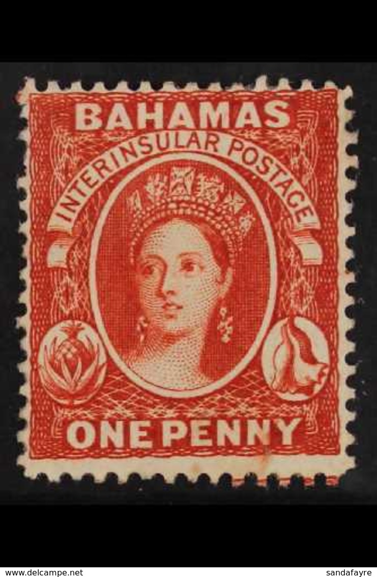 1882 1d Scarlet-vermilion, Perf 14, Wmk Crown CA, SG 42, One Short Perf To Upper Left, Mint With Lovely Fresh Colour. Fo - Other & Unclassified