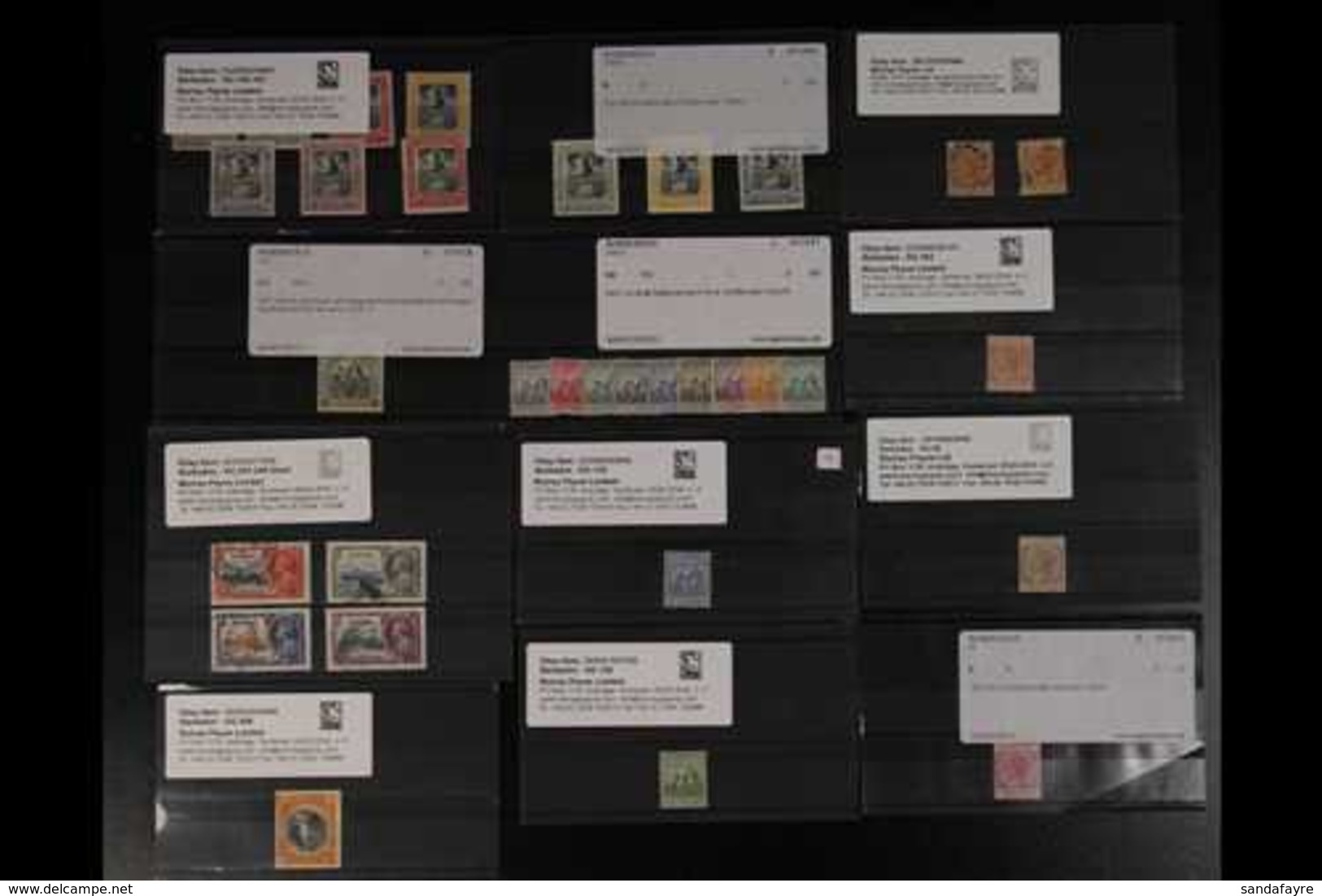 1861-1950 INTERESTING MINT & USED ASSEMBLY On Stock Cards, Includes 1875-81 1d Mint, 1882-86 ½d, 1d, 2½d (x2), 3d, 4d &  - Barbades (...-1966)