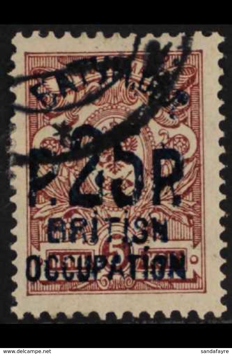 1920 (JAN-FEB) 25r On 5k Brown-lilac With Blue Surcharge, SG 29a, Very Fine Used. For More Images, Please Visit Http://w - Batum (1919-1920)