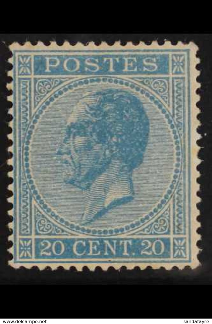 1865-66 20c Blue Perf 15 (SG 35, Michel 15 D, COB 18A), Fine Mint With Good Colour. For More Images, Please Visit Http:/ - Sonstige & Ohne Zuordnung