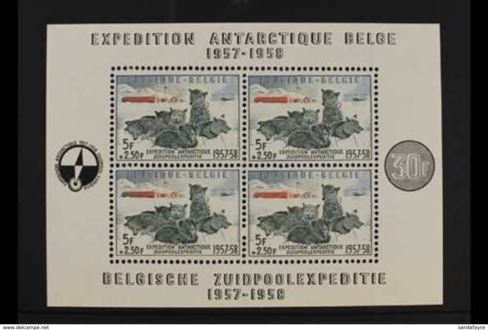 1957 Antarctic Expedition Miniature Sheet, Cob Block 31, SG MS1620, Never Hinged Mint For More Images, Please Visit Http - Other & Unclassified