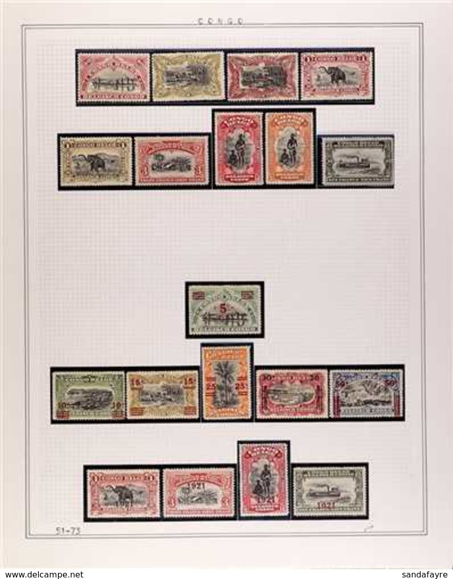 BELGIAN CONGO 1909-1960 VERY FINE MINT & NHM COLLECTION In Hingeless Mounts On Leaves, All Different, Most Stamps Are NE - Other & Unclassified