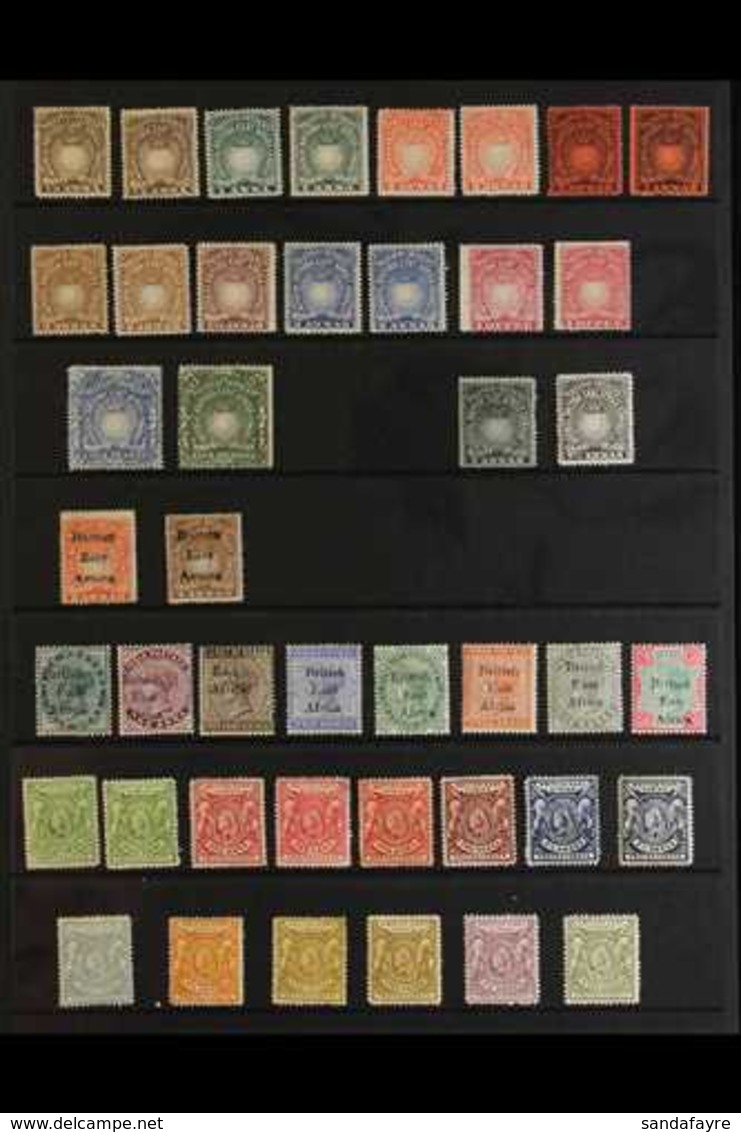 1890-1901 INTERESTING MINT COLLECTION Presented On A Trio Of Stock Pages & Includes 1890-95 "Light & Liberty" Shaded Ran - Britisch-Ostafrika