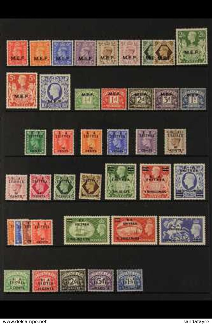 1942-50 VERY FINE MINT COLLECTION Presented On Stock Pages That Includes The 1943-47 MEF Set Complete, 1950 & 1951 Eritr - Italienisch Ost-Afrika