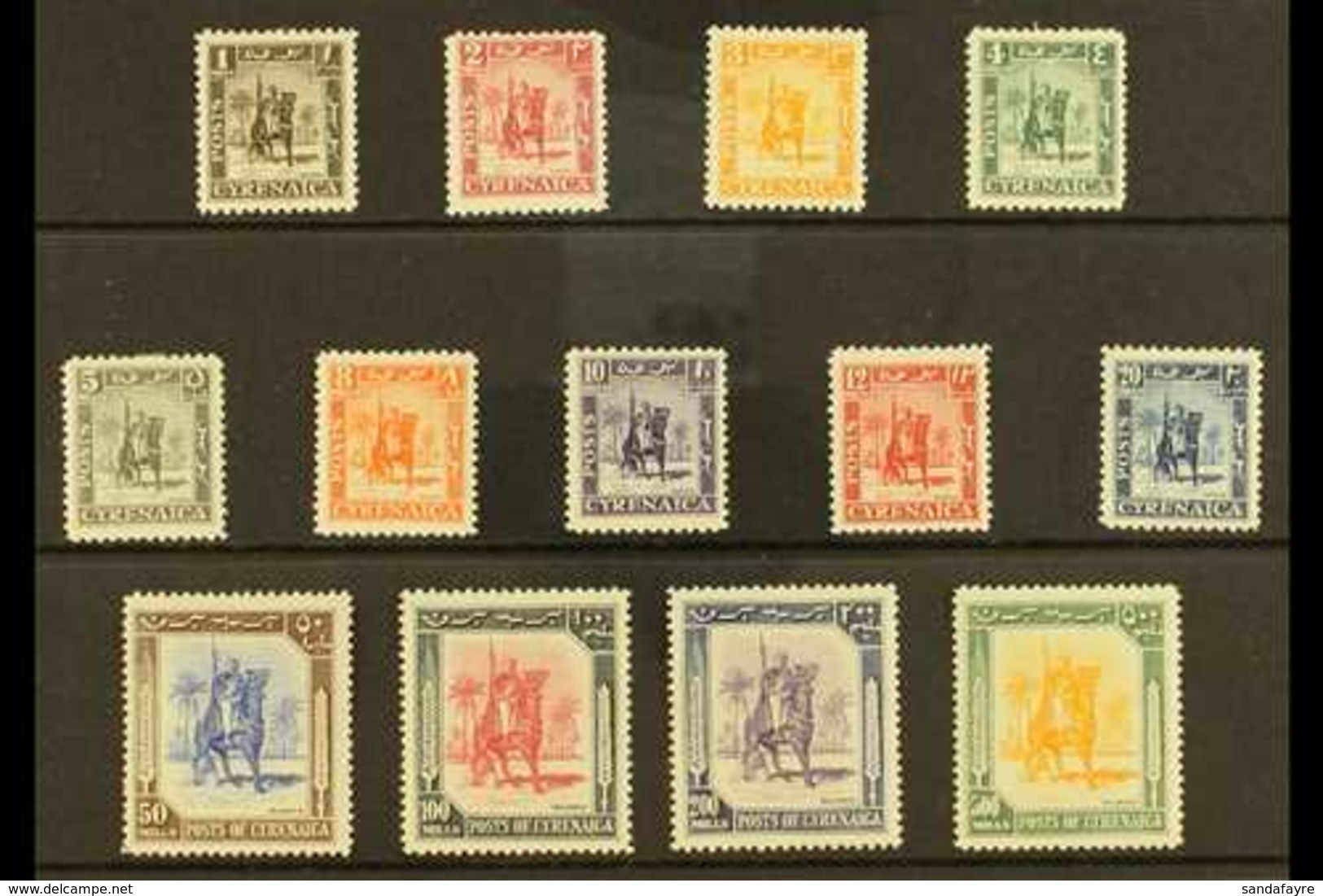 CYRENAICA 1950 "Mounted Warrior" Complete Definitive Set, SG 136/148, Very Fine Mint. (13 Stamps) For More Images, Pleas - Italienisch Ost-Afrika