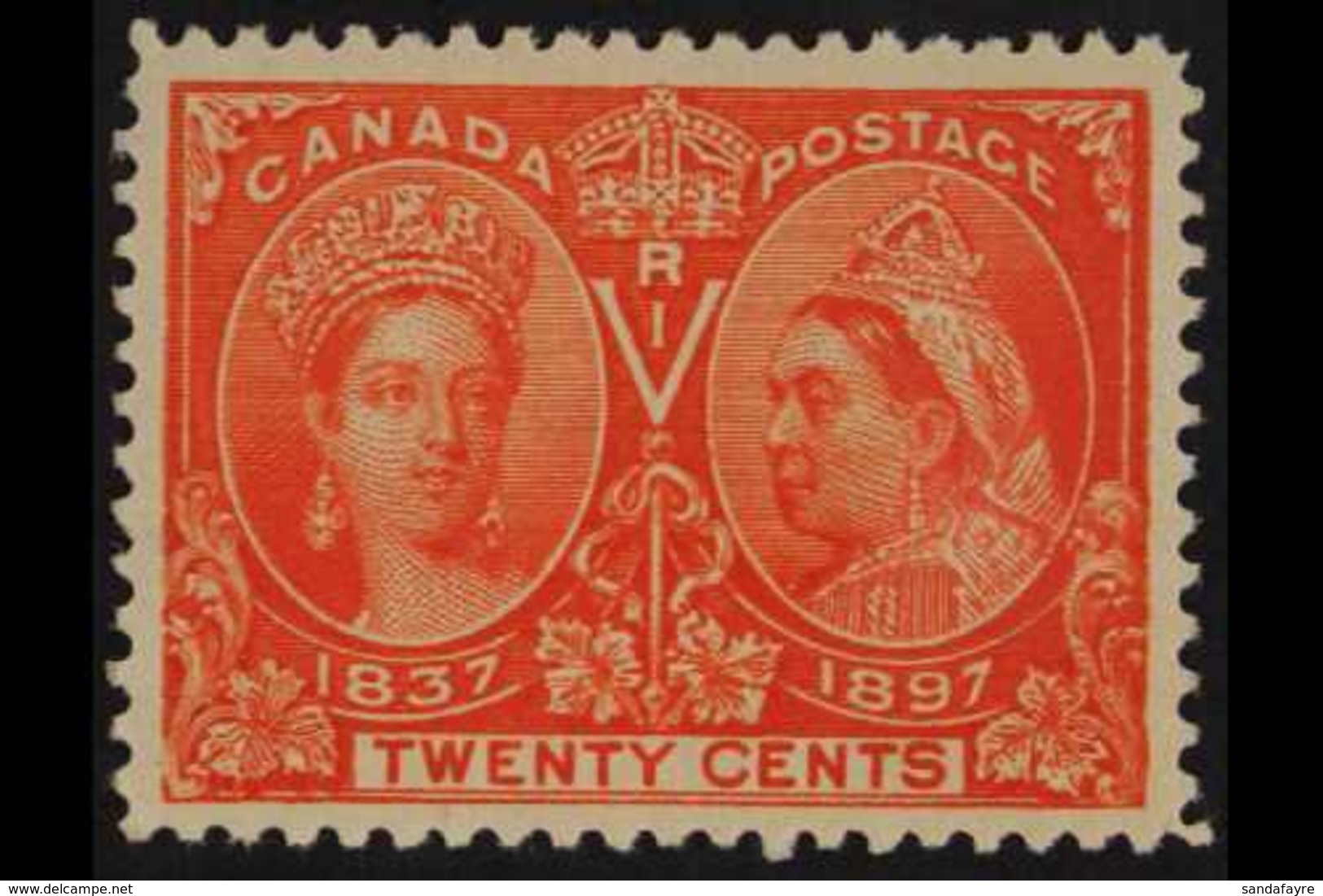 1897 20c Vermilion "Jubilee", SG 133, Very Fine Mint. For More Images, Please Visit Http://www.sandafayre.com/itemdetail - Sonstige & Ohne Zuordnung