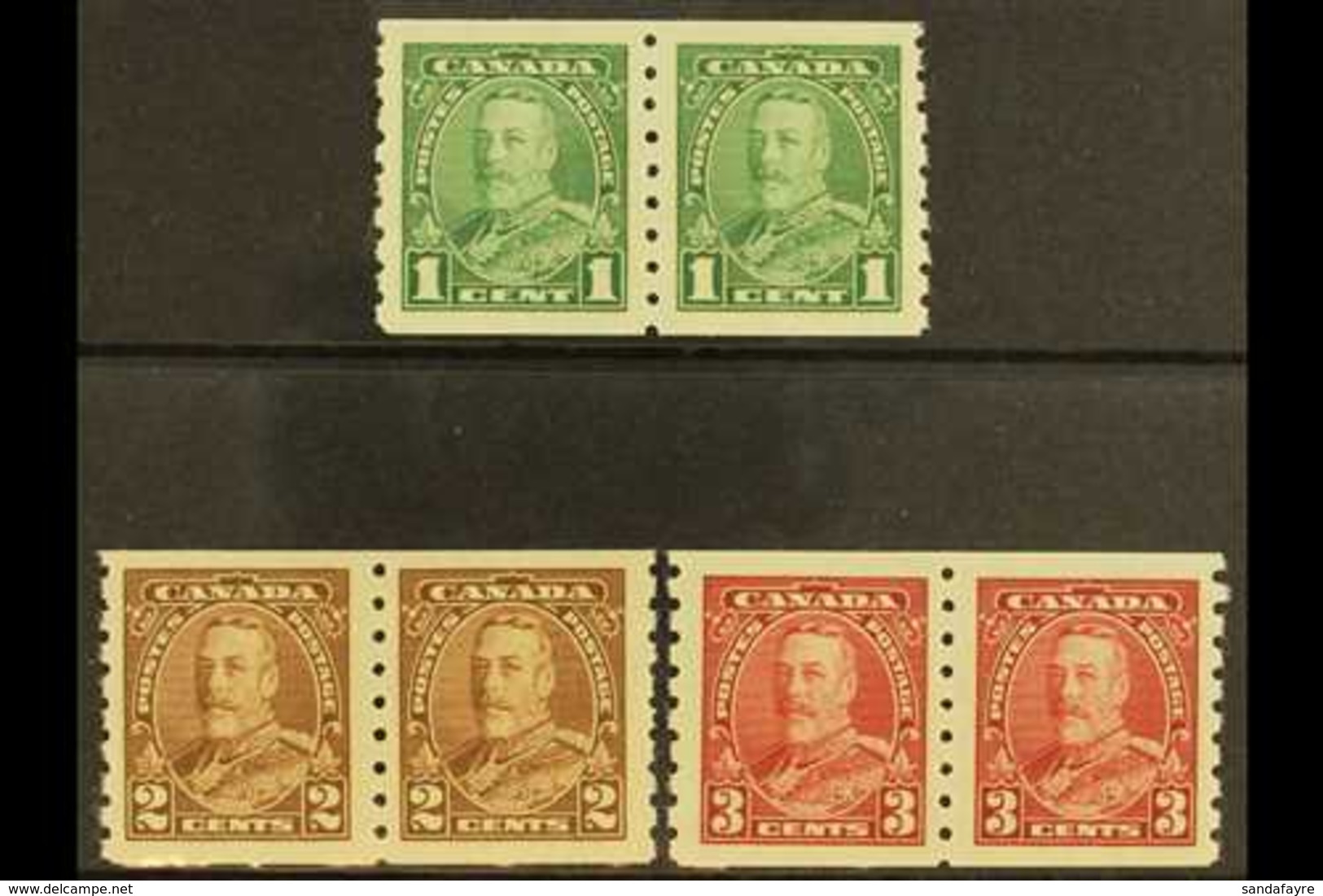 1935 Coil Stamps Imperf X Perf 8 Complete Set, SG 352/54, Fine Never Hinged Mint Horiz PAIRS, Very Fresh. 93 Pairs = 6 S - Andere & Zonder Classificatie