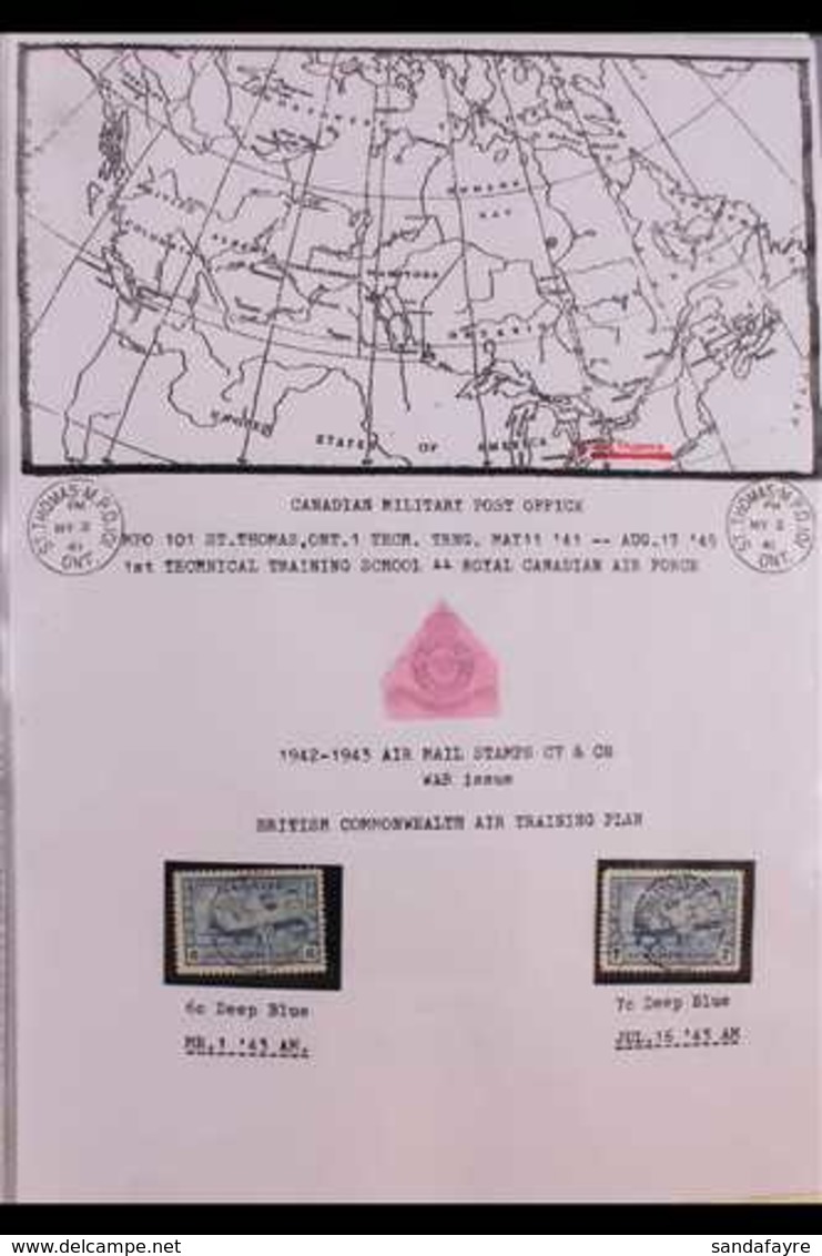 MILITARY POST OFFICES 1940-46. A Collection Of Canadian Stamps Bearing "M.P.O." Military Post Office Cancels With Each S - Sonstige & Ohne Zuordnung