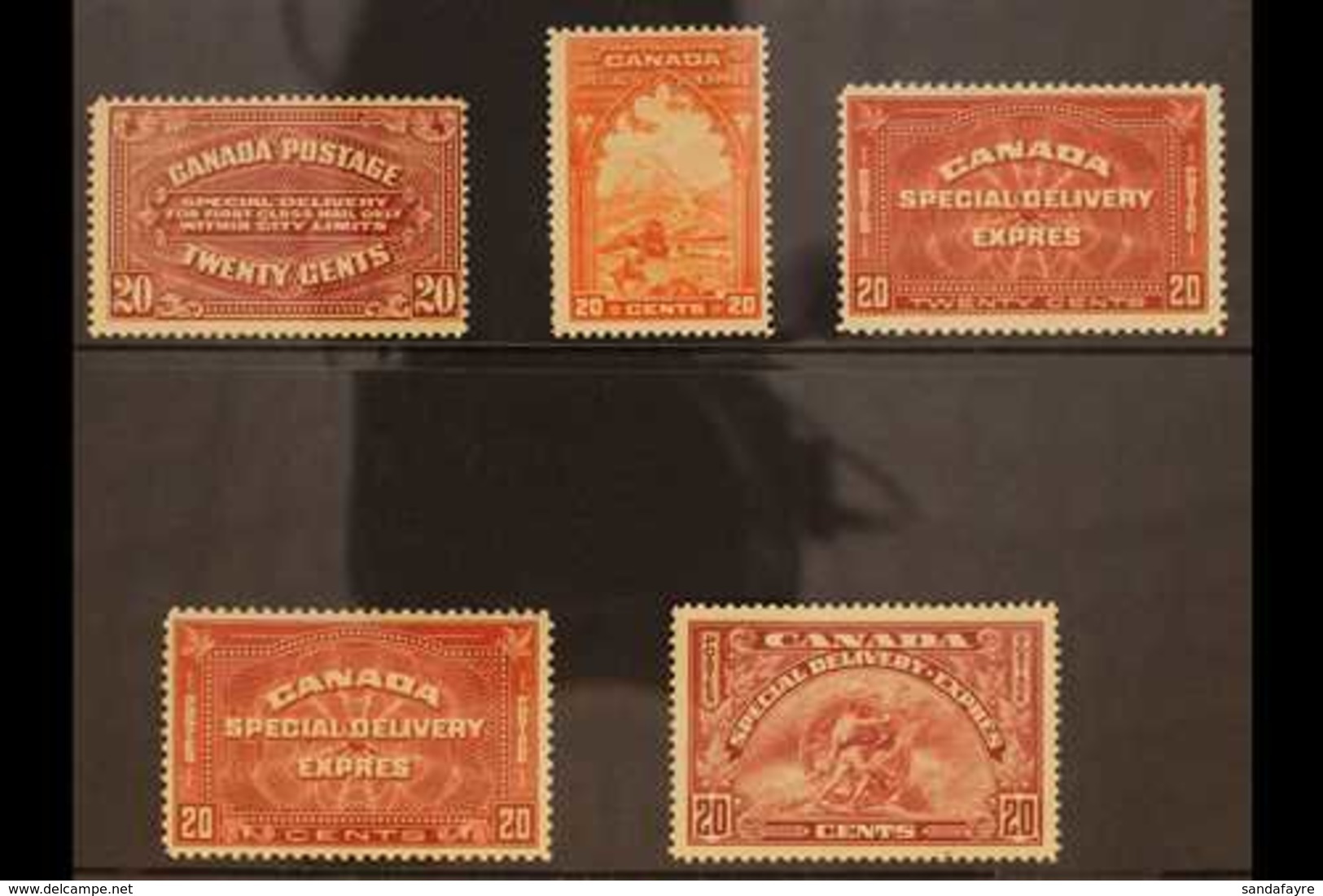 SPECIAL DELIVERY STAMPS 1922-1946 COMPLETE VERY FINE MINT RUN On Stock Cards, SG S4/17, Includes 1922 20c, 1930 20c, 193 - Other & Unclassified