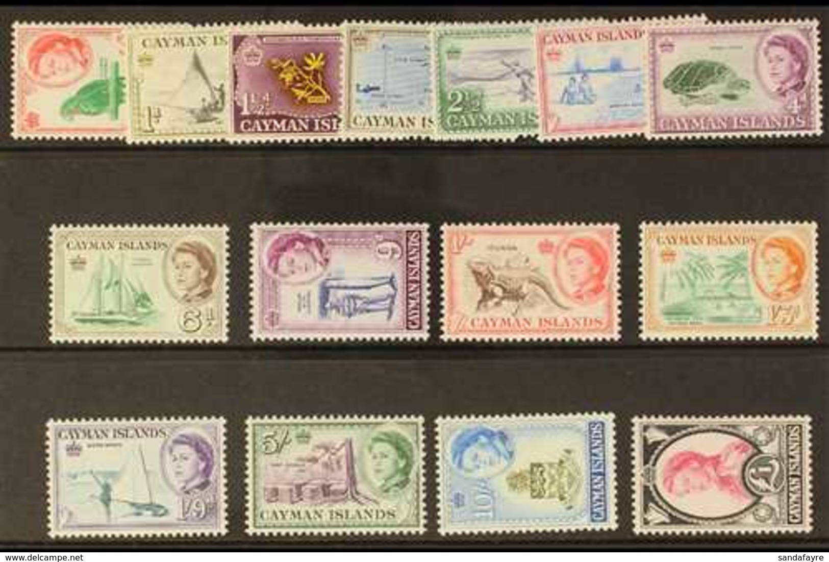 1962-64 Pictorials Complete Set, SG 165/79, Never Hinged Mint, Very Fresh. (15 Stamps) For More Images, Please Visit Htt - Cayman Islands